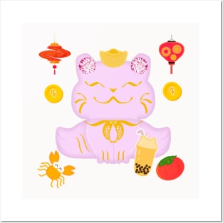 Pink cat brings wealth: Chinese New Year Posters and Art